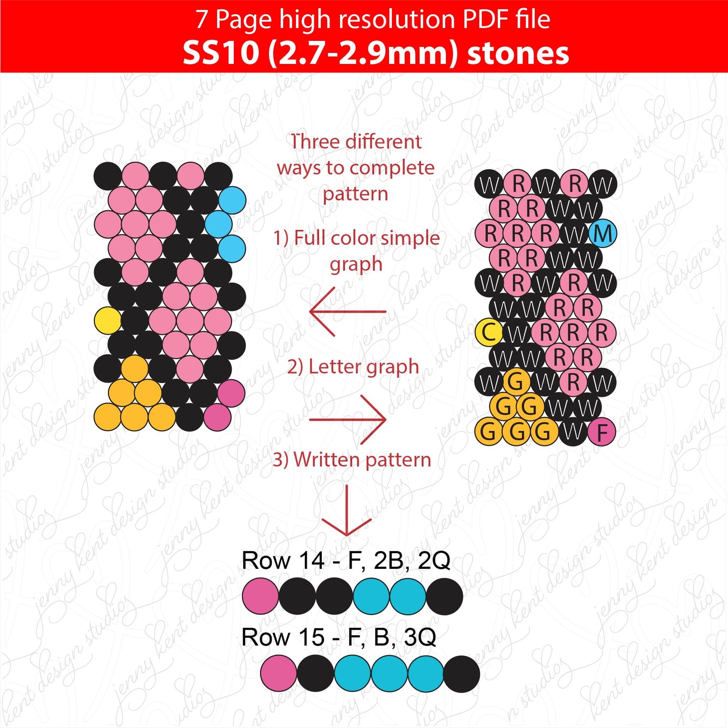 SS10 (2.7-2.9mm) Midnight Spring Argyle Ombre bling pen template,rhinestone pen pattern,bling pattern,rhinestone template,diy,honeycomb,black color melt