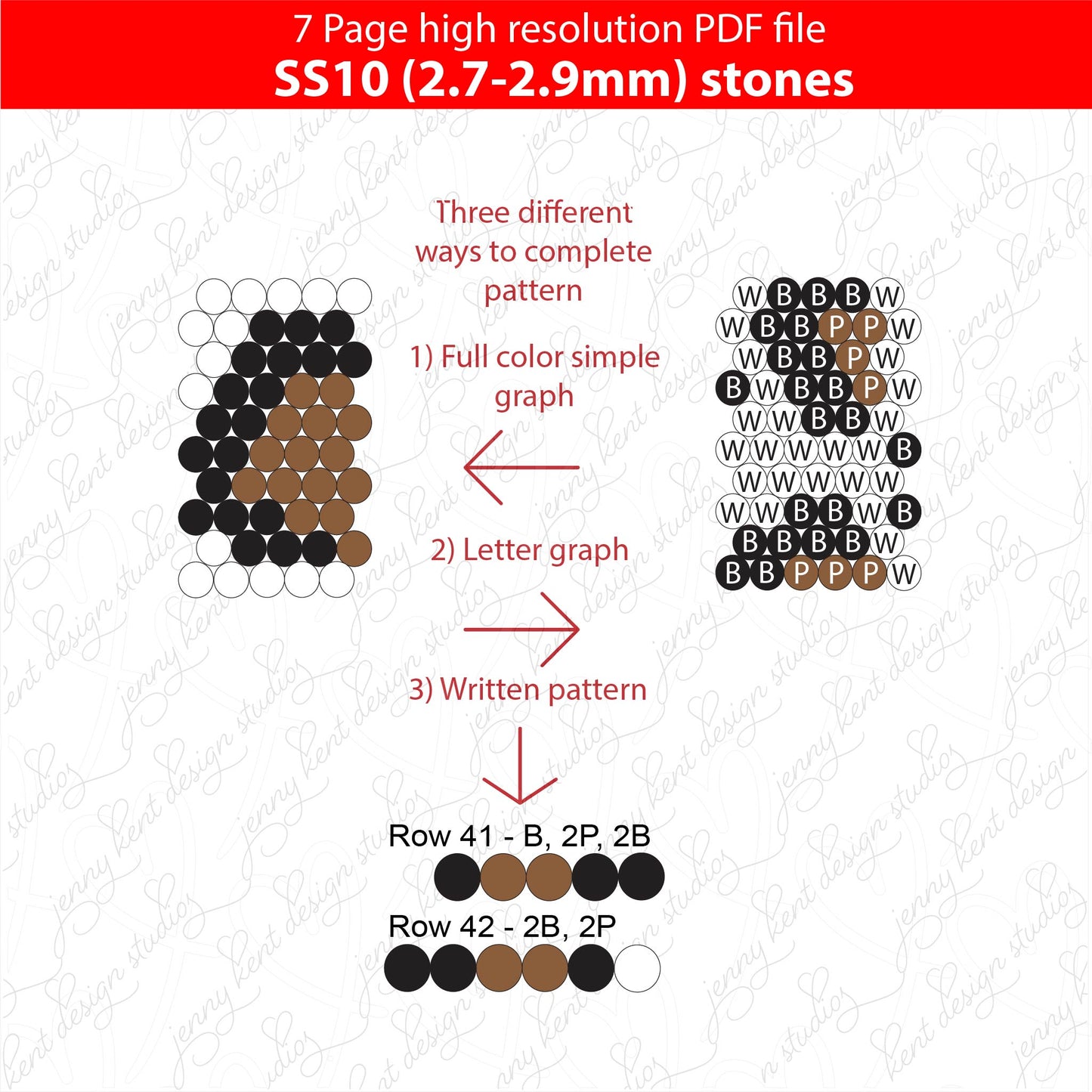 SS10 (2.7-2.9MM) Brown N Black Leopard Print bling pen template,rhinestone pen pattern, bling pattern,rhinestone template,diy,dotz,animal print tempate