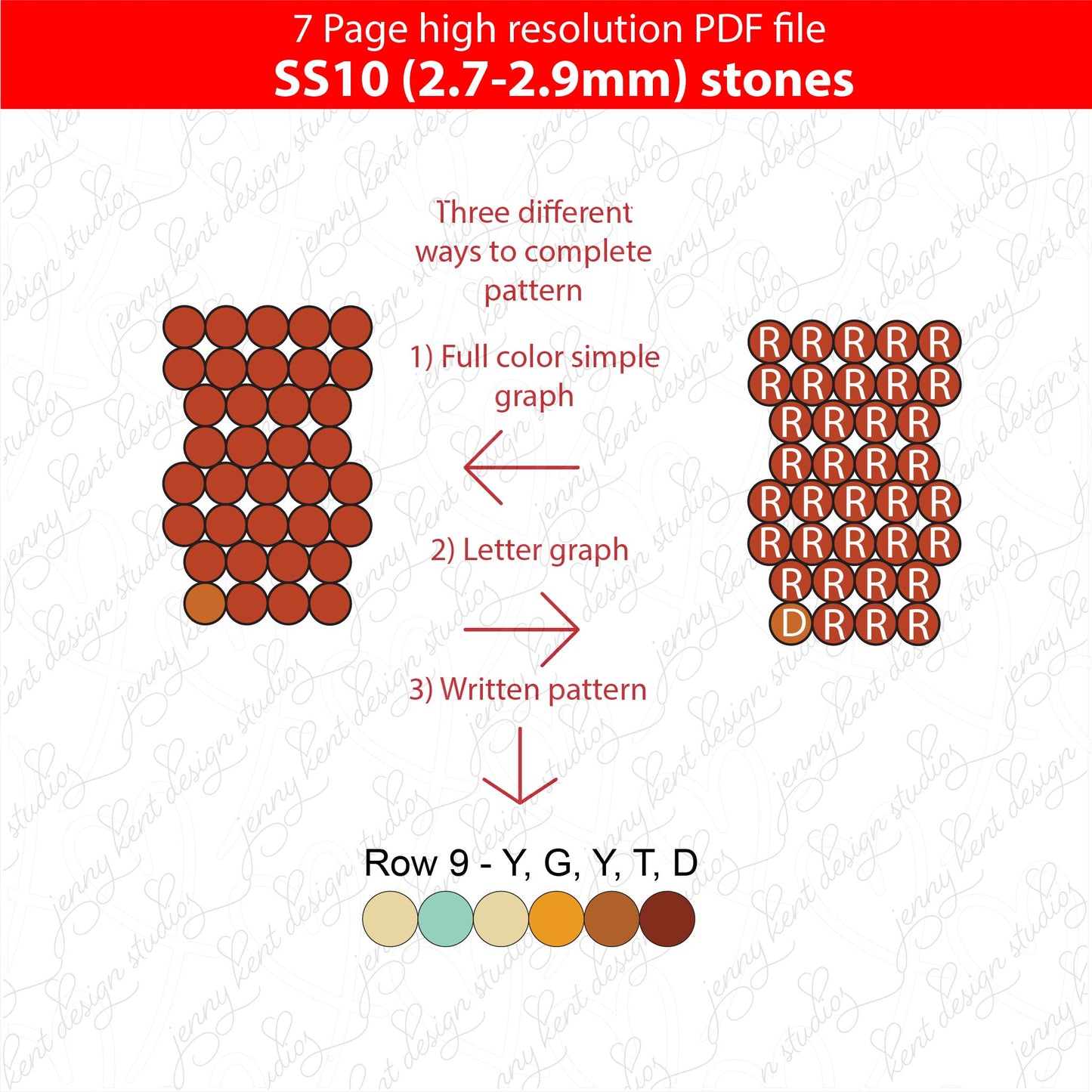 SS10 (2.7-2.9mm) Retro Graduated Stars bling pen template,rhinestone pen pattern,bling pattern,rhinestone template,diy,abstract pattern,linear honeycomb