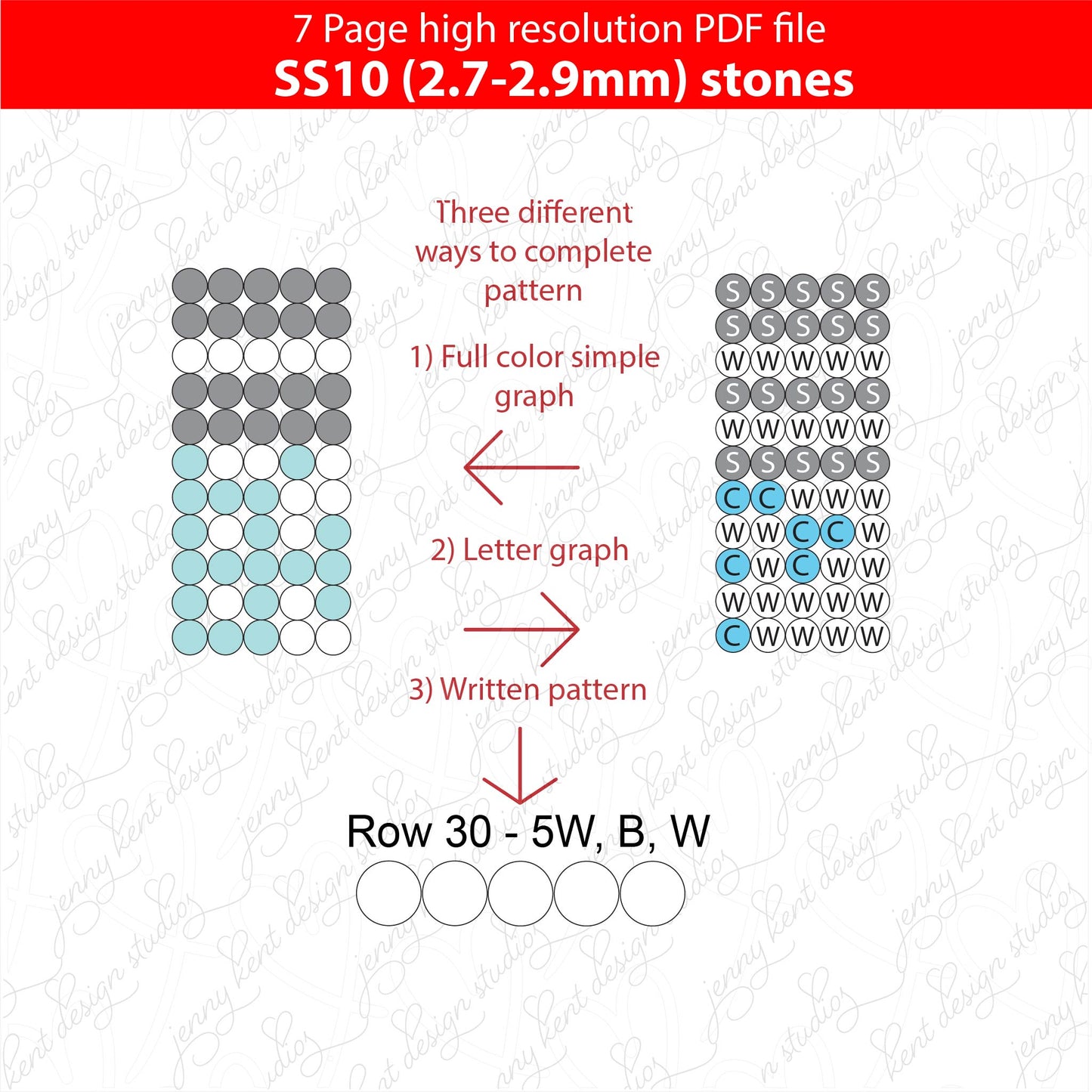 SS10 (2.7-2.9mm) Snowflake Serape bling pen graph,bling template,rhinestone pattern,bling pen wrap,PDF,full color pattern,linear,christmas,dotz,diy,winter