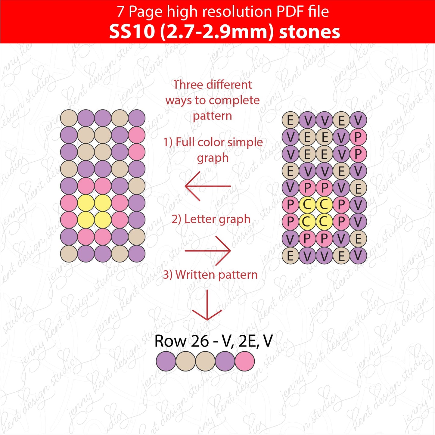 SS10 (2.7-2.9mm) Fancy pastel square bling pen pattern,bling tumbler,inkjoy,crystal bling pen,pdf,linear placement,diy,Diamond dotz,flatback,diamond