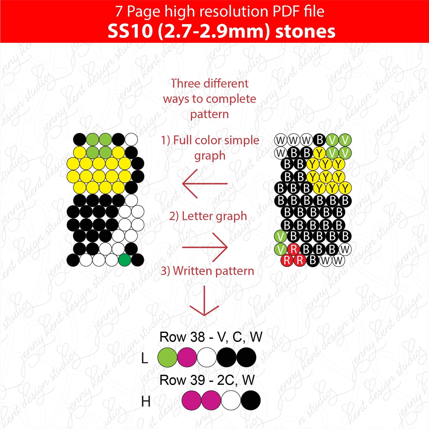 SS10 (2.7-2.9mm) Carnation Cow Print bling pen template,rhinestone pen pattern,bling pattern,rhinestone template,diy,abstract pattern,linear honeycomb