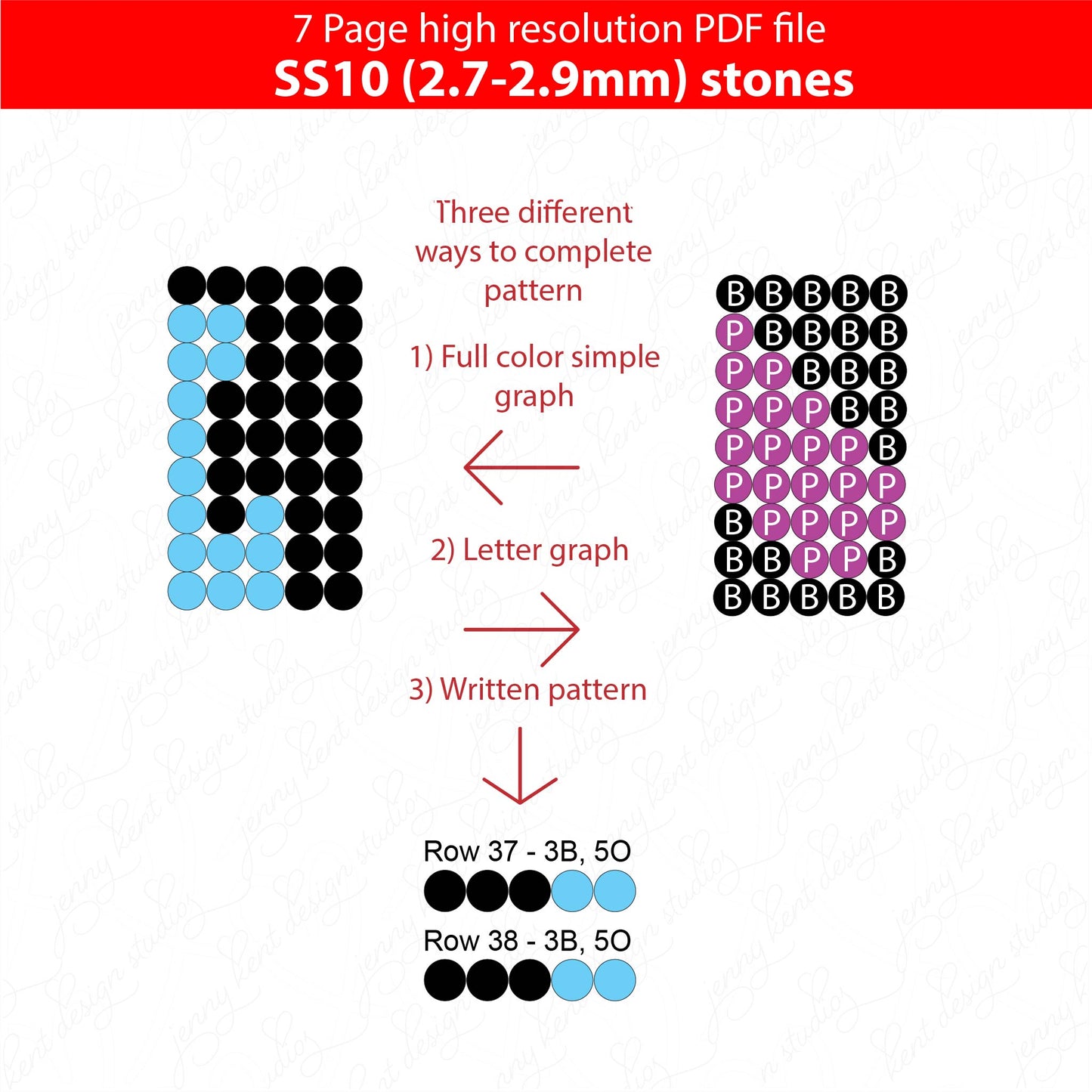 SS10 (2.7-2.9mm) Blue love bling pen template,rhinestone pen pattern, bling pattern,rhinestone template,diy,dotz,abstract pattern,diy,pdf,blue,linear