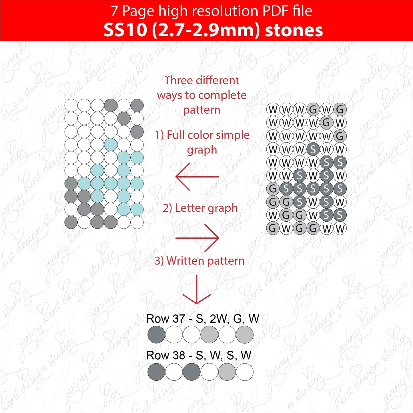 SS10 (2.7-2.9mm) Snowflake Serape Twist bling pen graph,bling template,rhinestone pattern,bling pen wrap,PDF,full color pattern,linear,dotz,custom,burst,art