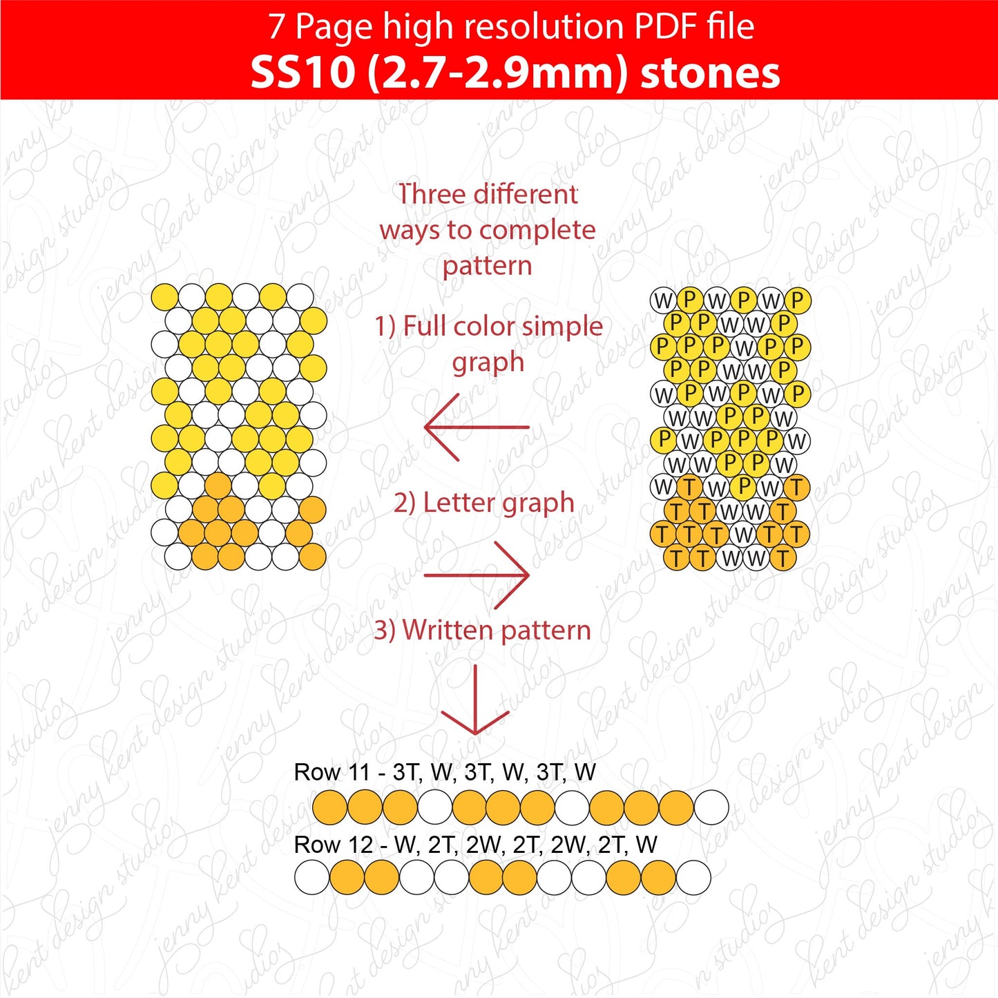 SS10 (2.7-2.9mm) Glowing Yellow to Red Argyle Ombre bling pen template,rhinestone pen pattern,bling pattern,rhinestone template,diy,dotz,honeycomb,fire